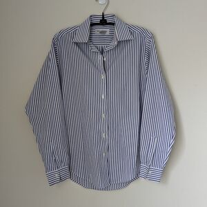 Brooks Brothers Blue Stripe Button Up Shirt Size 8